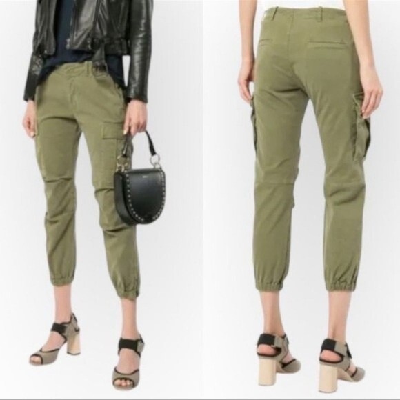 Rare Nili Lotan Cargo French Military Pants in Campo Green Size 0 - Picture 1 of 10